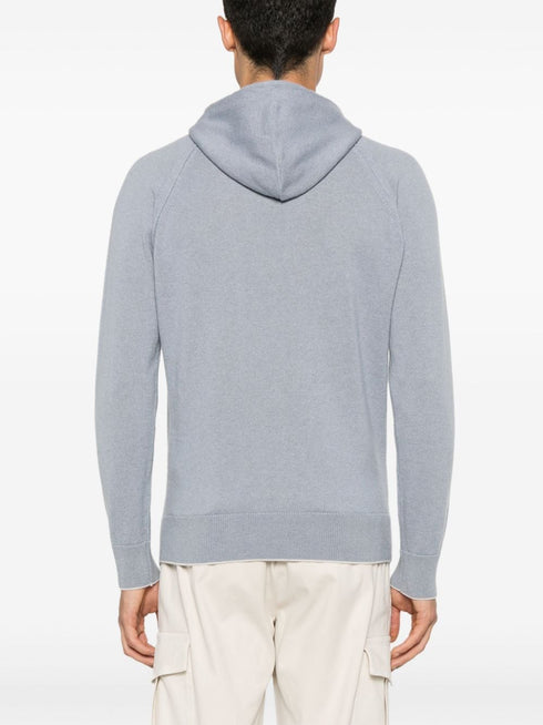 layered cashmere hoodie
